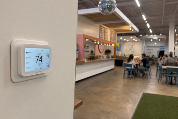 Honeywell Home ElitePRO smart thermostats help SPF Chicago manage comfort across its indoor pickleball facility.