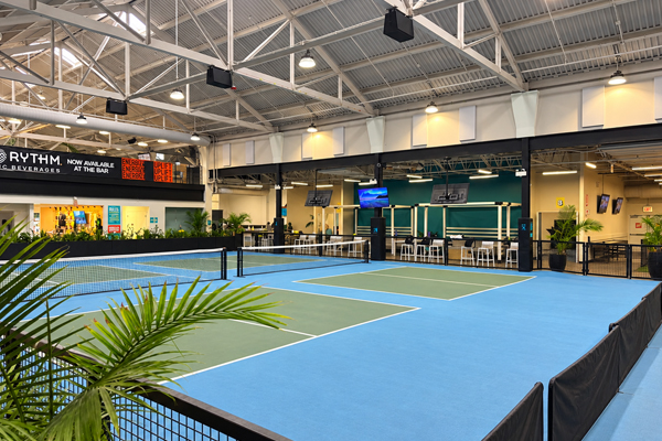 Indoor pickleball courts at SPF Chicago, a client of Energie Multisport.